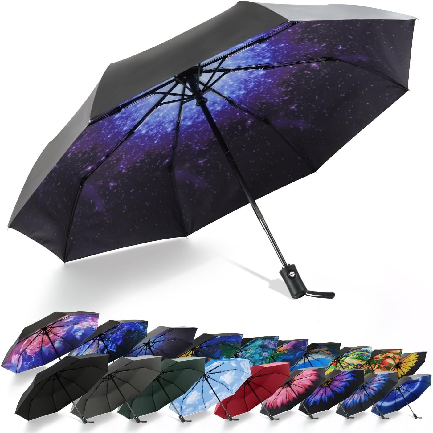 71ZjzPU5oPL._AC_SL1500_.jpg Compact Windproof Travel Umbrella with Easy Carry Folding Design - Image 1